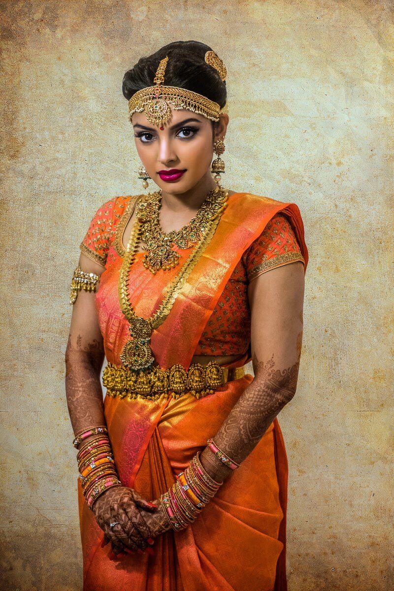 Portrait of a couple after their wedding in Chennai